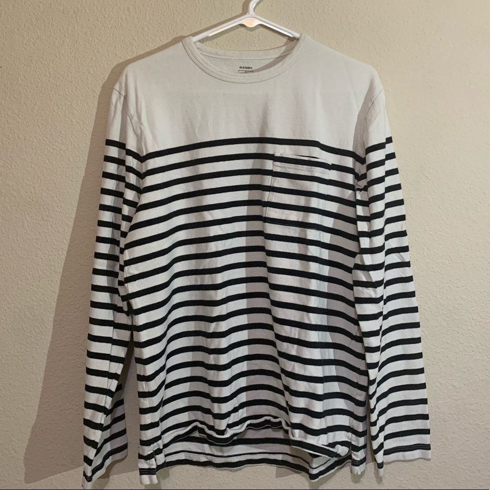 Black And White Striped Longsleeve